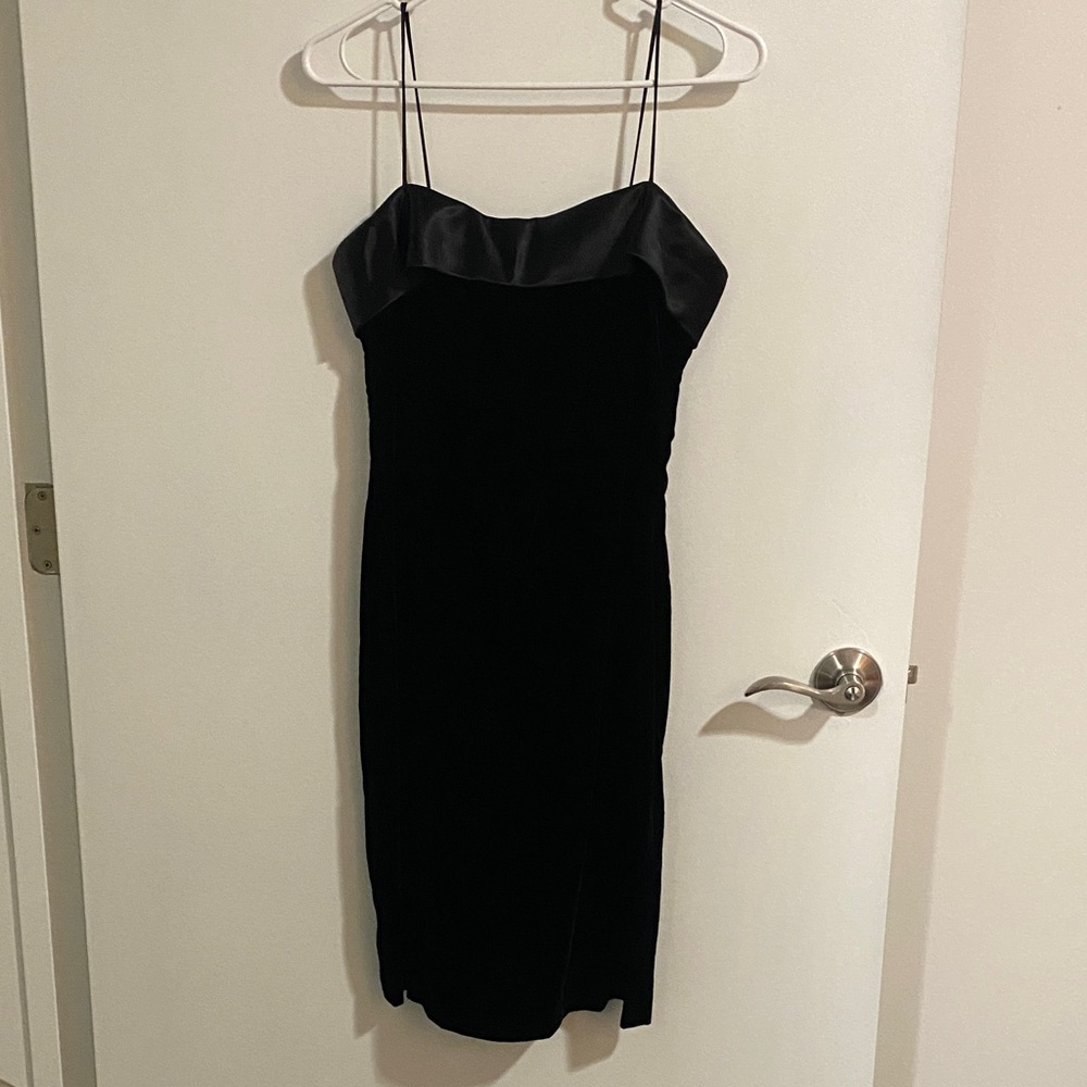 Princess Diana Little Black Velvet Dress